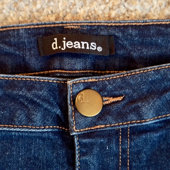 D. JEANS Women’s Stretch M Cropped Capri Jeans High Waist Pants - Picture 5 of 13